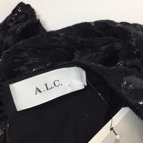 NWT ALC Gathered Metallic velvet Maxi Dress - Picture 7 of 13